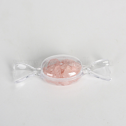 Украшения для конфет из натуральной розовой кварцевой крошки, украшения из энергетического камня рейки, 25x82x23 мм