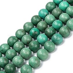 Chapelets de perles en howlite naturelle, teints et chauffée, ronde, 13.5x14mm, Trou: 1mm, Environ 30 pcs/chapelet, 15.35 pouce (39 cm)