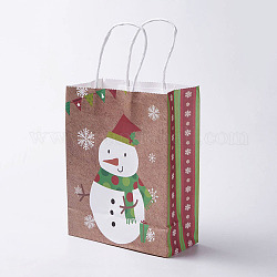 Бумажные мешки, с ручками, подарочные пакеты, сумки для покупок, для рождественской вечеринки сумки, прямоугольные, красочный, 42x31x13 см