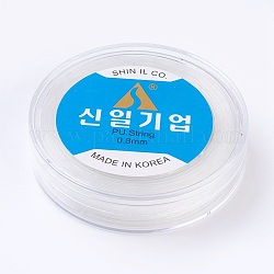 Filo di cristallo elastico coreano, per fare gioielli, chiaro, 0.8mm, circa 49.21 iarde (45 m)/rotolo