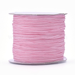 Nylonfaden Nylonschnur, Nylonschnur für benutzerdefinierte Schmuck gewebt Schmuck machen, rosa, 0.6 mm, ca. 142.16 Yard (130m)/Rolle