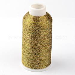 Round Metallic Thread, Embroidery Thread, 6-Ply, Gold, 0.6mm, about 546.8 yards(500m)/roll