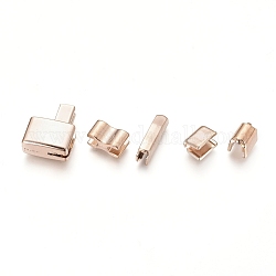 Clothing Accessories, Iron Zipper Repair Down Zipper Stopper and Plug, for Zipper Repair, Light Gold, 17x13x6.5mm