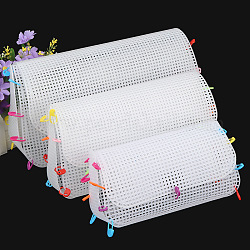 Feuille de toile de maille en plastique en forme de rectangle de bricolage, pour sac à tricoter projets de crochet accessoires, blanc, 415x455x1.5mm