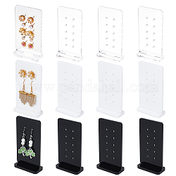 PH PandaHall 12 Sets 120 Holes Acrylic Earring Holder Organizer Earring Display Stands L Shape Jewelry Stud Earring Organizer for Selling Retail Marketing Personal, 0.9x1.9x3.7inch