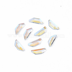Glas Strass Cabochons, Nagelkunstdekoration Zubehör, facettiert, Unregelmäßige Viereck, klar ab, 6.5x2x1 mm