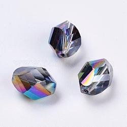 Imitation österreichischen Kristallperlen, Klasse aaa, facettiert, Oval, Farbig, 10x13 mm, Bohrung: 0.9~1 mm