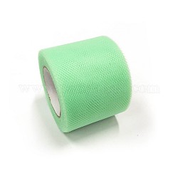 Деко сетчатые ленты, тюль ткань, Тюль-рулонная ткань для юбки, светло-зеленый, 2 дюйм (5 см), о 25yards / рулон (22.86 м / рулон)