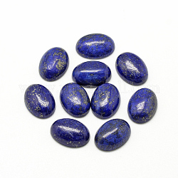 Naturales lapis lazuli cabochons, teñido, oval, 14x10x6mm