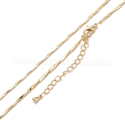Cadena de acoplamiento de la barra de latón collares, Plateado de larga duración, real 18k chapado en oro, 15.94 pulgada (40.5 cm)