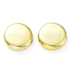 Perline acrilico, ccb perline di plastica, rotondo e piatto, oro, 13x4mm, Foro: 1.2 mm