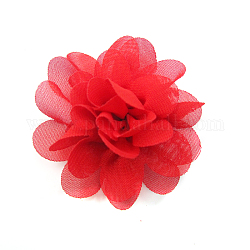 Accessoires de costume de dentelle, fleur, rouge, 50mm