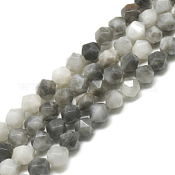 Fili di perle di occhio di falco naturale, pietra occhio d'aquila, sfaccettato, tondo, 6~6.5x5.5~6x5.5~6mm, Foro: 1 mm, circa 60pcs/filo, 14.6 pollice
