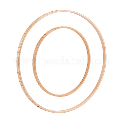 Nbeads runder Ring Holzstrickmaschinen, rauchig, 18.7x0.9 cm, Innendurchmesser: 18 cm, 2 Stück / Set