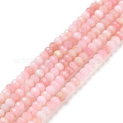 Rosa naturale perline opale fili, sfaccettato, rondelle, 3x2mm, Foro: 0.5 mm, circa 175pcs/filo, 15.16 pollice (38.5 cm)