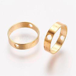 Латунной шариковой кадров, кольцо, золотые, 12x3 мм, отверстие : 1 мм