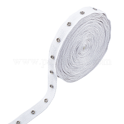 Schnappband nähen, Austausch der Druckknöpfe aus Metall, für Baby Dessous Schritt Nähen, weiß, 20x2.5~4 mm, ca. 10 Yards / Set