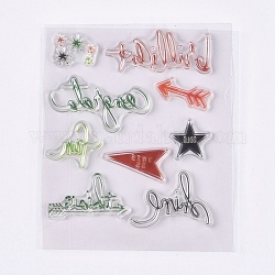 シリコーン切手  DIYスクラップブッキング用  装飾的なフォトアルバム  カード作り  言葉  7.6x9.2x0.3cm
