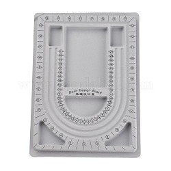 (vendita di chiusura difettosa: angolo danneggiato) tavole di design con perline di plastica per il design della collana, affollando, rettangolo, Gainsboro, 32.6x24x1.5cm