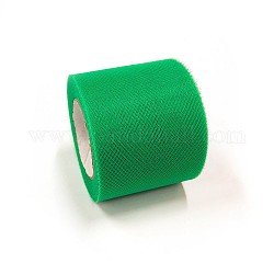 Nastri decorativi in rete, tessuto di tulle, Tessuto di bobina di rullo di tulle per la realizzazione di gonna, verde, 2 pollice (5 cm), circa 25iarde / rotolo (22.86m / rotolo)