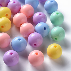 Opake Legierung Perlen, Runde, Mischfarbe, 16x15 mm, Bohrung: 2.8 mm, ca. 220 Stk. / 500 g