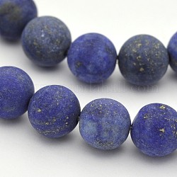 Lapis natural del lapislázuli de abalorios redondas hebras, esmerilado, teñido, 8mm, agujero: 1 mm, aproximamente 48 pcs / cadena, 15.3 pulgada