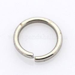 304 Stainless Steel Open Jump Rings, Stainless Steel Color, 21 Gauge, 6x0.7mm, Inner Diameter: 4.6mm
