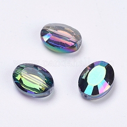 Imitation Austrian Crystal Beads, Grade AAA, Faceted, Oval, Colorful, 13x10x5mm, Hole: 0.9~1mm