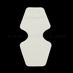 厚紙のネックレス＆ブレスレットディスプレイカード  ホワイト  100x48x0.5mm