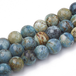 Brins de perles de variscite synthétiques, ronde, 4~5mm, Trou: 0.5mm, Environ 94~99 pcs/chapelet, 15.7 pouce
