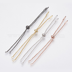 Bracelet en laiton faisant, Bracelets coulissants, sans cadmium et sans plomb, couleur mixte, 9 pouce (230 mm), 1.5mm