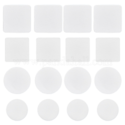 CHGCRAFT EVA Double-side Tap, With Double Adhesive Back, Antiskid, Flat Round & Square, White, 120pcs/set