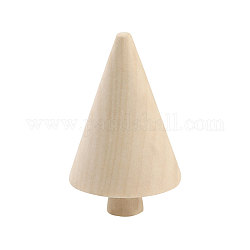Unfinished Wood Display Decoration, for Kids Painting Craft, 3D Tree, BurlyWood, 70x42mm