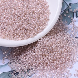 Miyuki runde Rocailles Perlen, japanische Saatperlen, (rr215) erröten gefütterter Kristall, 11/0, 2x1.3 mm, Bohrung: 0.8 mm, ca. 5500 Stk. / 50 g
