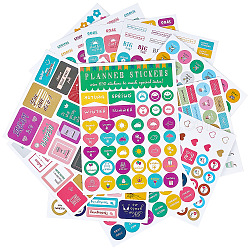 CRASPIRE Planner Stickers Set, for Office & School Plans and Calendar, Work, Daily to Do, Budget, Family, Holidays, Journaling, Mixed Color, 22.1x16.5x0.01cm, 12sheets/set