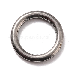 304 colgantes de anillo de enlace de acero inoxidable, anillo redondo, color acero inoxidable, 14x2mm, diámetro interior: 10 mm