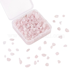 Perles de quartz rose naturel, puces, 5~8x5~8mm, Trou: 1mm