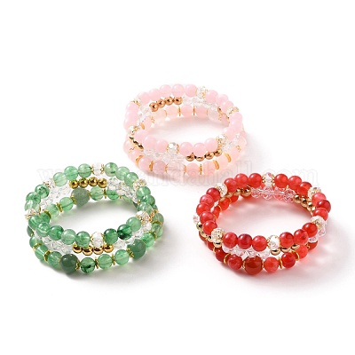 Set di bracciali con perline elasticizzate multistrato&nbsp;BJEW-JB05755-1