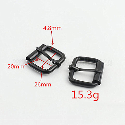 2pcs 1 Inch Square Belt Buckle Single Prong Strap Buckles 