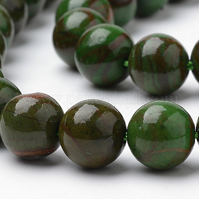 Chapelets de perles en jade vert naturel&nbsp;G-S272-03-8mm-1