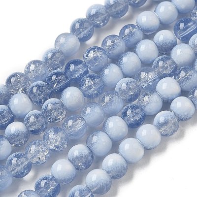 Chapelets de perles en verre craquelé&nbsp;GLAA-U001-6mm-14-1