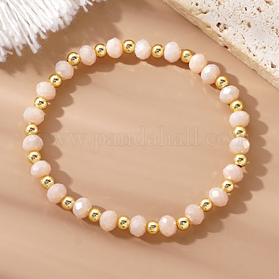 Natürliche Pfirsich Mondstein Perlen Stretch für Frauen&nbsp;MC1520-1