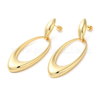 Orecchini a perno twist in ottone all'ingrosso