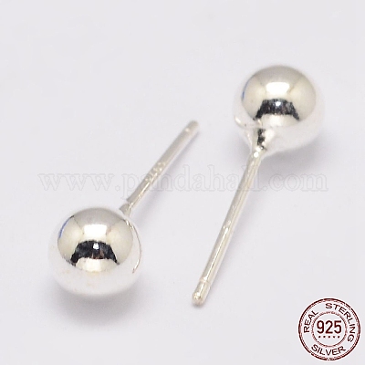925 Sterling Silber Ohrstecker&nbsp;STER-K028-01S-3mm-1