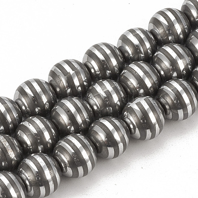 Wholesale Electroplate Non-magnetic Synthetic Hematite Beads Strands 