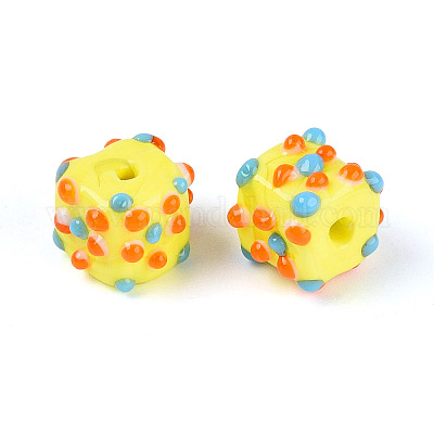 Perles vernissées manuelles&nbsp;LAMP-N038-04G-1