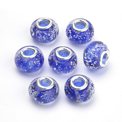 Handmade lampwork europäischen Leuchtperlen&nbsp;LAMP-Q029-35B-1