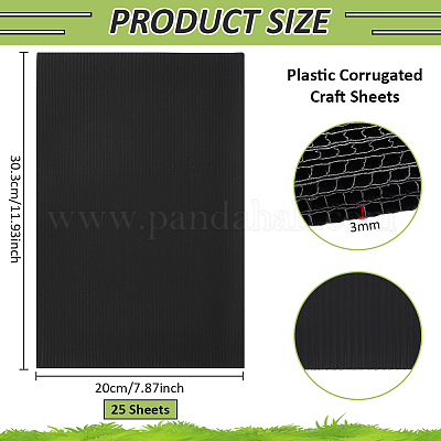 25 hoja de láminas de plástico corrugado para manualidades&nbsp;KY-BC0001-48-1