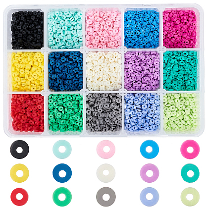 Eco-Friendly Handmade Polymer Clay Beads CLAY-PH0001-21-3mm-1