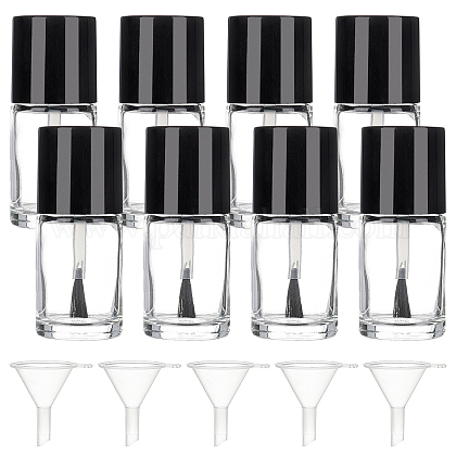 アクセサリー作り用 Benecreat 12pack15ml丸い空のマニキュアボトル透明なマニキュアボトル詰め替え可能なネイルボトルコンテナブラシと ネイルアートサンプル用のプラスチックファンネルホッパー を購入 Selected Pandahall Com Jp